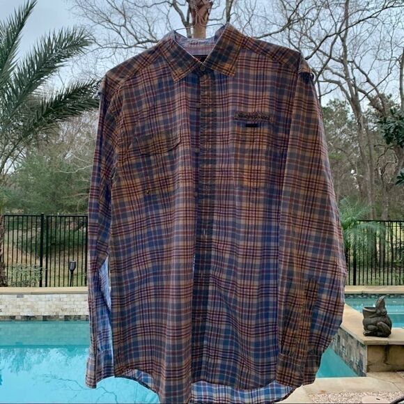 Vineyard Vines Blue-Red LS Harbor Shirt size medium - Picture 6 of 7